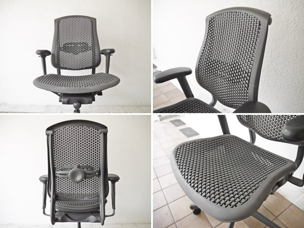 ハーマンミラー Herman Miller セラチェア Celle Chair デスクチェア オフィスチェア グラファイトカラー 定価￥134,200- ◇