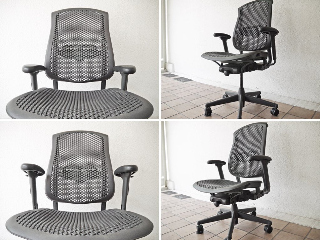 ハーマンミラー Herman Miller セラチェア Celle Chair デスクチェア オフィスチェア グラファイトカラー 定価￥134,200- ◇