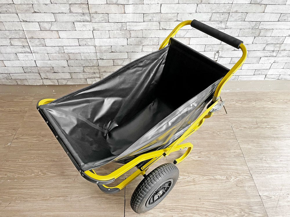フォールドアツール Fold-A-Tools 2輪カート 手押し車 イエロー × ブラック 折りたたみ アウトドア ガーデン インダストリアルスタイル ●