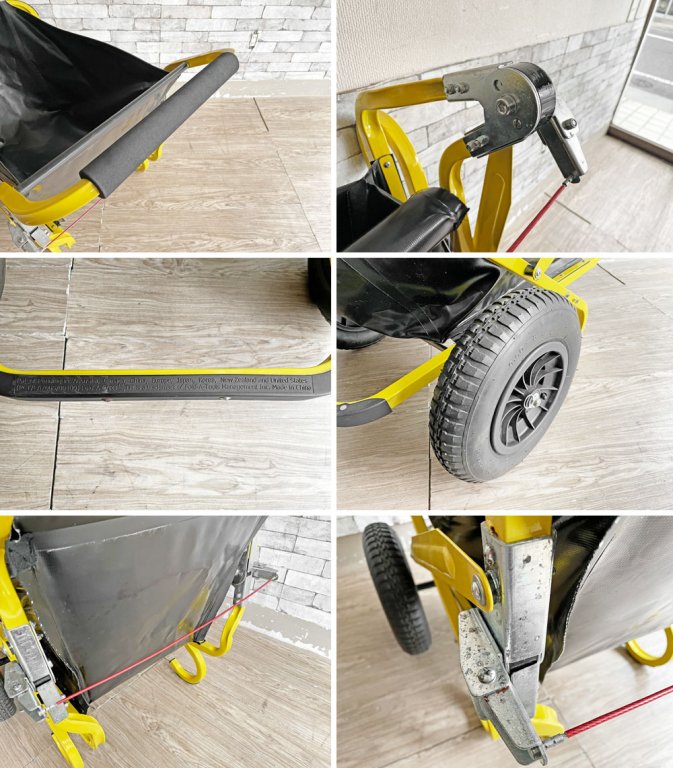 フォールドアツール Fold-A-Tools 2輪カート 手押し車 イエロー × ブラック 折りたたみ アウトドア ガーデン インダストリアルスタイル ●