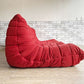 リーンロゼ ligne roset トーゴ TOGO ソファ 3人掛け アヴェニール レッド ミッシェル・デュカロワ Michel Ducaroy フランス 定価￥350,900- 現状品 ●