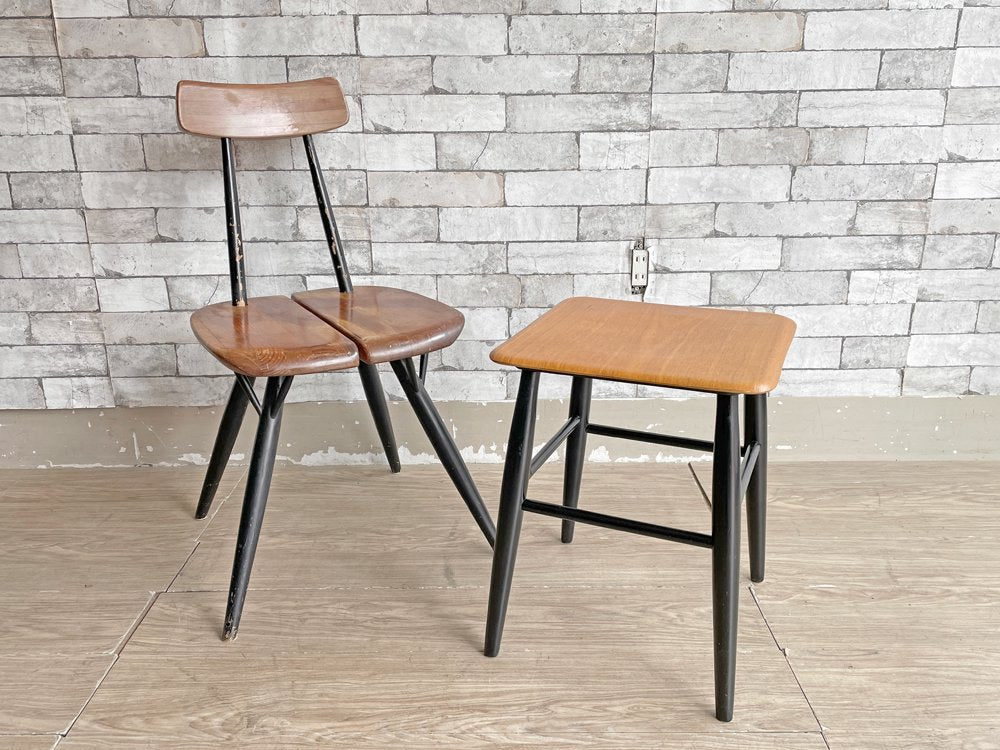 EDSBY VERKEN ファネットスツール Fanett Stool イルマリ・タピオヴァーラ Ilmari Tapiovaara スウェーデン 1950-60s 北欧ビンテージ 希少 ●