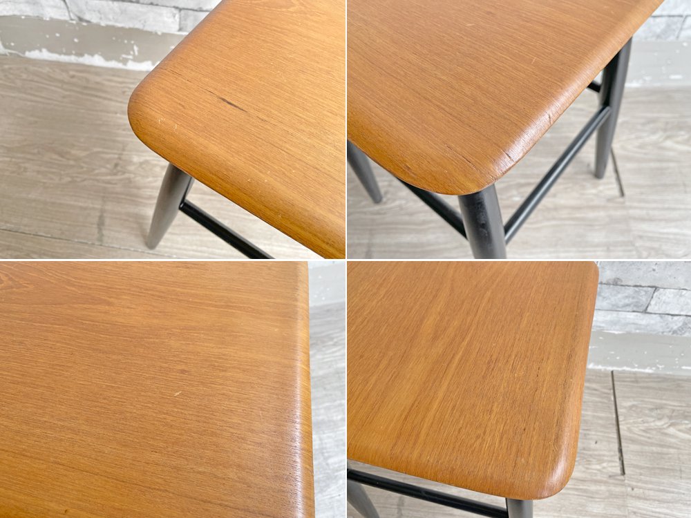 EDSBY VERKEN ファネットスツール Fanett Stool イルマリ・タピオヴァーラ Ilmari Tapiovaara スウェーデン 1950-60s 北欧ビンテージ 希少 ●