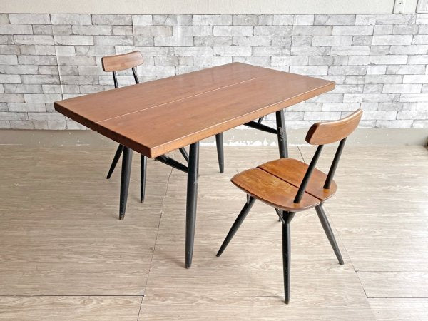 ラウカンプー Laukaan puu ピルッカ テーブル pirkka table ダイニングテーブル パイン材 イルマリ・タピオヴァーラ 1950-60s フィンランド 北欧ビンテージ 希少 ●