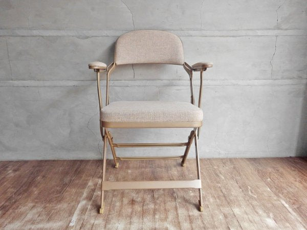 クラリン CLARIN フォールディングアームチェア FOLDING CHAIR WITH ARM フルクッション ベージュ PFS取扱 
 ♪