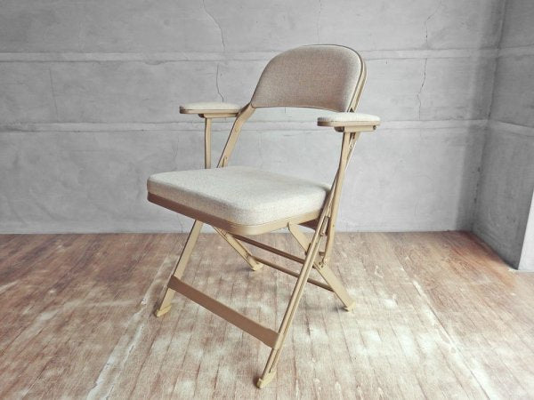 クラリン CLARIN フォールディングアームチェア FOLDING CHAIR WITH ARM フルクッション ベージュ PFS取扱 
 ♪