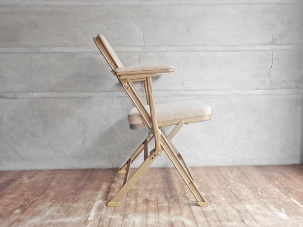 クラリン CLARIN フォールディングアームチェア FOLDING CHAIR WITH ARM フルクッション ベージュ PFS取扱 
 ♪