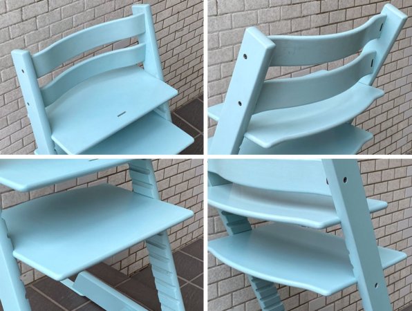 ストッケ STOKKE トリップトラップ TRIPP TRAPP ベビーチェア キッズチェア ブルー S/N4～ 北欧 ノルウェー ■