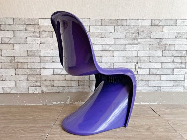 ハーマンミラー Herman Miller パントンチェア Panton Chair パープル GFRP製 ヴァーナー・パントン 1971年製 ビンテージ ミッドセンチュリー 希少 ●