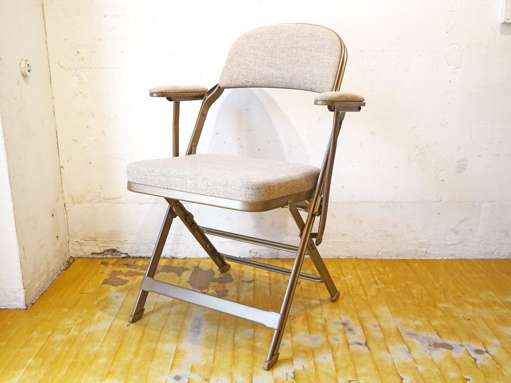 クラリン CLARIN フォールディングアームチェア FOLDING CHAIR WITH ARM フルクッション ベージュ PFS取扱 ★