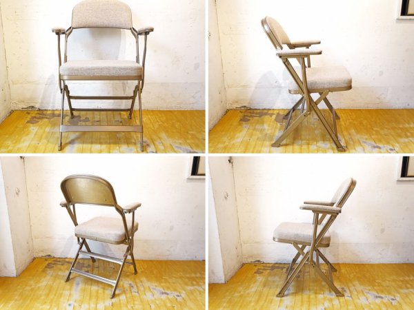 クラリン CLARIN フォールディングアームチェア FOLDING CHAIR WITH ARM フルクッション ベージュ PFS取扱 ★