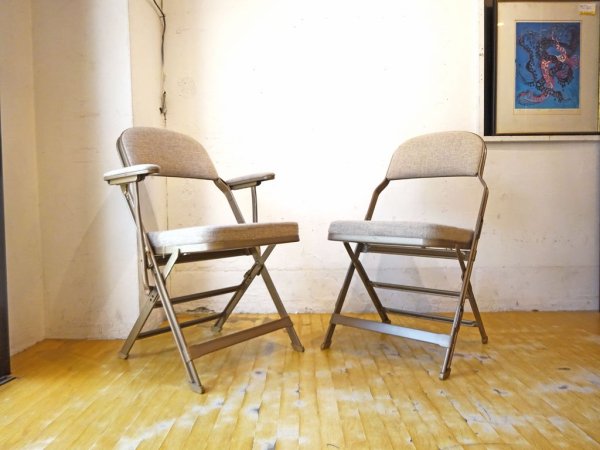 クラリン CLARIN フォールディングアームチェア FOLDING CHAIR WITH ARM フルクッション ベージュ PFS取扱 ★