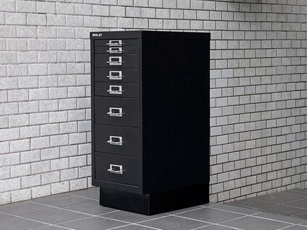 ビスレー BISLEY 29 Series A4 Cabinet デスクキャビネット ブラック 抽斗8杯 オフィス家具 英国 ■