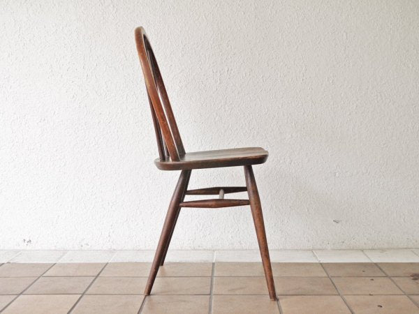 アーコール Ercol ビンテージ フープバック ダイニングチェア エルム材 英国家具 UKビンテージ コロニアル ◇