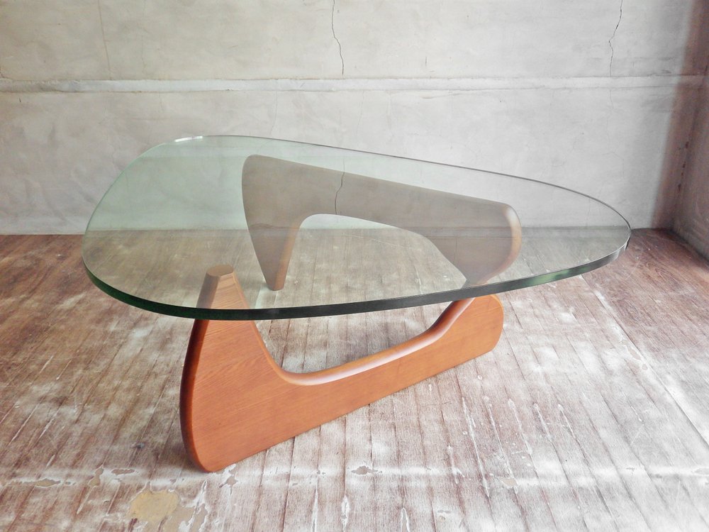 イサムノグチ Isamu Noguchi コーヒーテーブル Coffee Table ガラス天板厚20mm リプロダクト品 デザイナーズ家具 名作♪