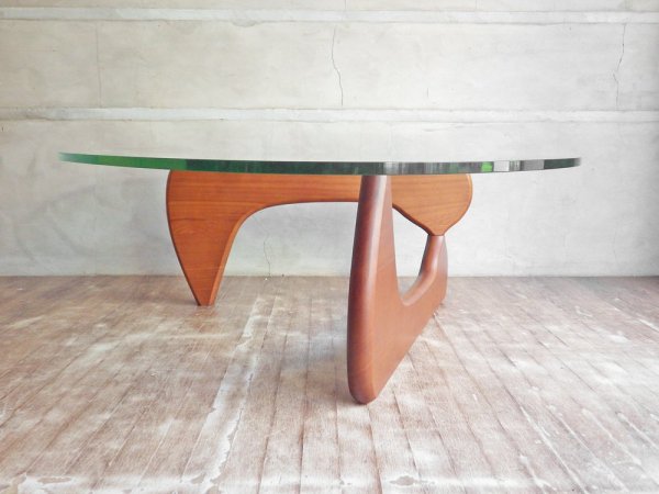 イサムノグチ Isamu Noguchi コーヒーテーブル Coffee Table ガラス天板厚20mm リプロダクト品 デザイナーズ家具 名作♪