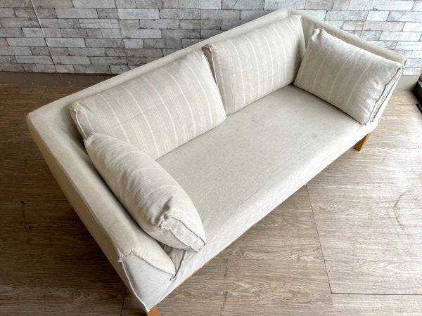 アクタス ACTUS ポトス-2 ソファ POTHOS-2 SOFA ファブリック ストライプ カバーリング 現状品 ●