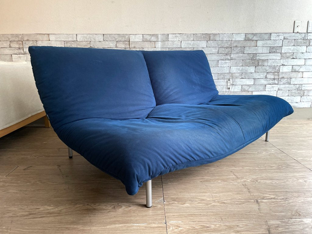 リーンロゼ ligneroset カラン CALIN 2人掛け ソファ リクライニング ギャッジ付 現状品 ●