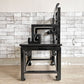 アジアン家具 Asian Furniture ダイニングチェア アームチェア ラウンジチェア ブラック 中国椅子 現状品 ●
