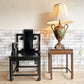 アジアン家具 Asian Furniture ダイニングチェア アームチェア ラウンジチェア ブラック 中国椅子 現状品 ●
