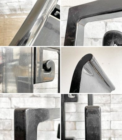 アジアン家具 Asian Furniture ダイニングチェア アームチェア ラウンジチェア ブラック 中国椅子 現状品 ●