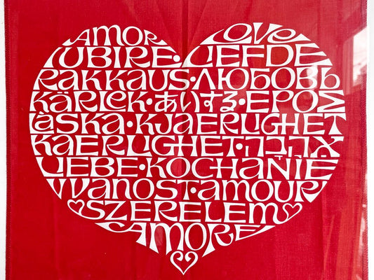 ハーマンミラー Herman Miller インターナショナル ラブハート International Love Heart タペストリー 復刻 52×52cm 額装品 アレキサンダー・ジラルド ●