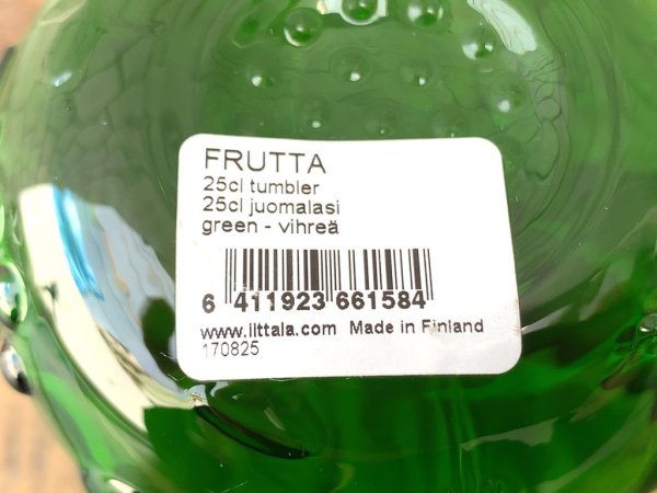 イッタラ iittala フルッタ Frutta タンブラー 250ml グリーン オイバ・トイッカ スコープ別注 未使用品 クロス付 北欧食器 ■