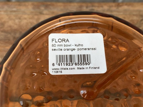 イッタラ iittala フローラ Flora 8cm ボウル セビリアオレンジ オイバ・トイッカ スコープ別注 未使用品 クロス付 北欧食器 A ■