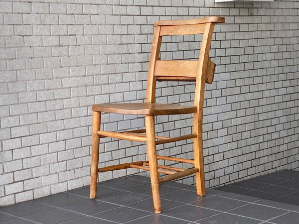 UKビンテージ UK Vintage チャーチチェア Church Chair ダイニングチェア エルム材 バイブルボックス 英国家具  ■