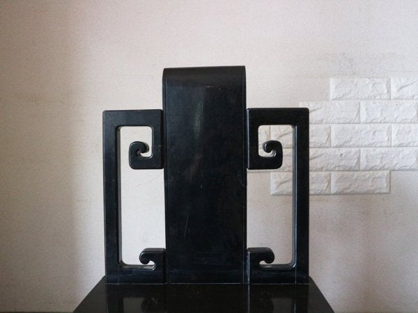 中国 ビンテージ ダイニングチェア 黒漆 椅子 B ◎