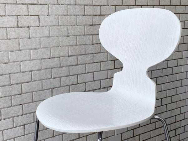 フリッツハンセン Fritz Hansen アントチェア ANT CHAIR アルネ ヤコブセン カラードアッシュ ホワイト 4本脚 アリンコチェア 北欧 デンマーク ■