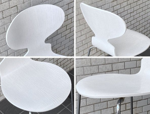 フリッツハンセン Fritz Hansen アントチェア ANT CHAIR アルネ ヤコブセン カラードアッシュ ホワイト 4本脚 アリンコチェア 北欧 デンマーク ■