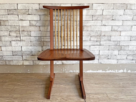 桜製作所 コノイドチェア CN101 CONOID CHAIR ジョージ・ナカシマ George Nakashima ダイニングチェア ラウンジチェア ウォールナット無垢材 焼印有 A ●