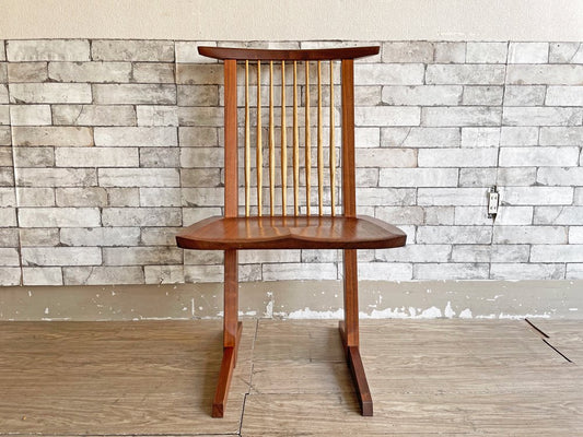 桜製作所 コノイドチェア CN101 CONOID CHAIR ジョージ・ナカシマ George Nakashima ダイニングチェア ラウンジチェア ウォールナット無垢材 焼印有 B ●