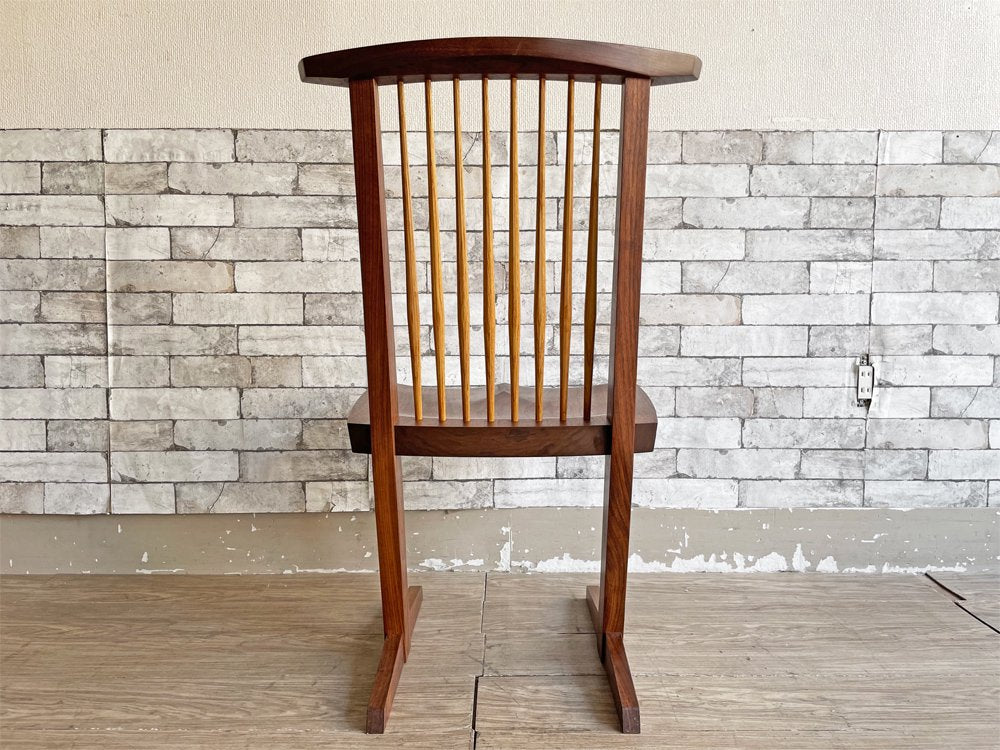 桜製作所 コノイドチェア CN101 CONOID CHAIR ジョージ・ナカシマ George Nakashima ダイニングチェア ラウンジチェア ウォールナット無垢材 焼印有 C ●