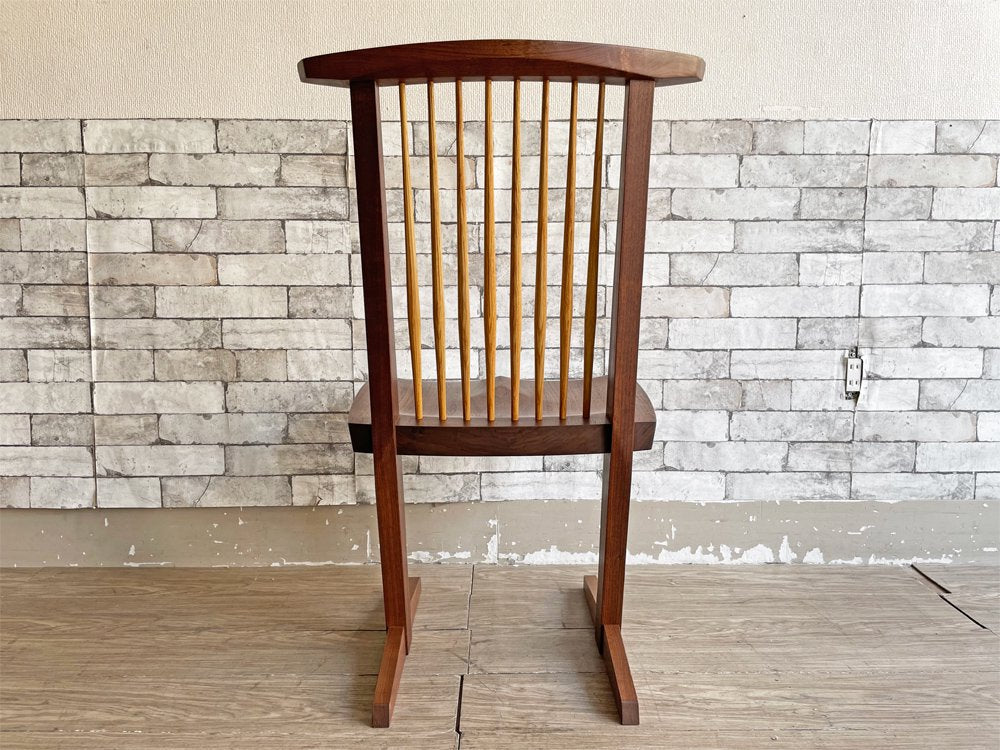 桜製作所 コノイドチェア CN101 CONOID CHAIR ジョージ・ナカシマ George Nakashima ダイニングチェア ラウンジチェア ウォールナット無垢材 焼印有 D ●