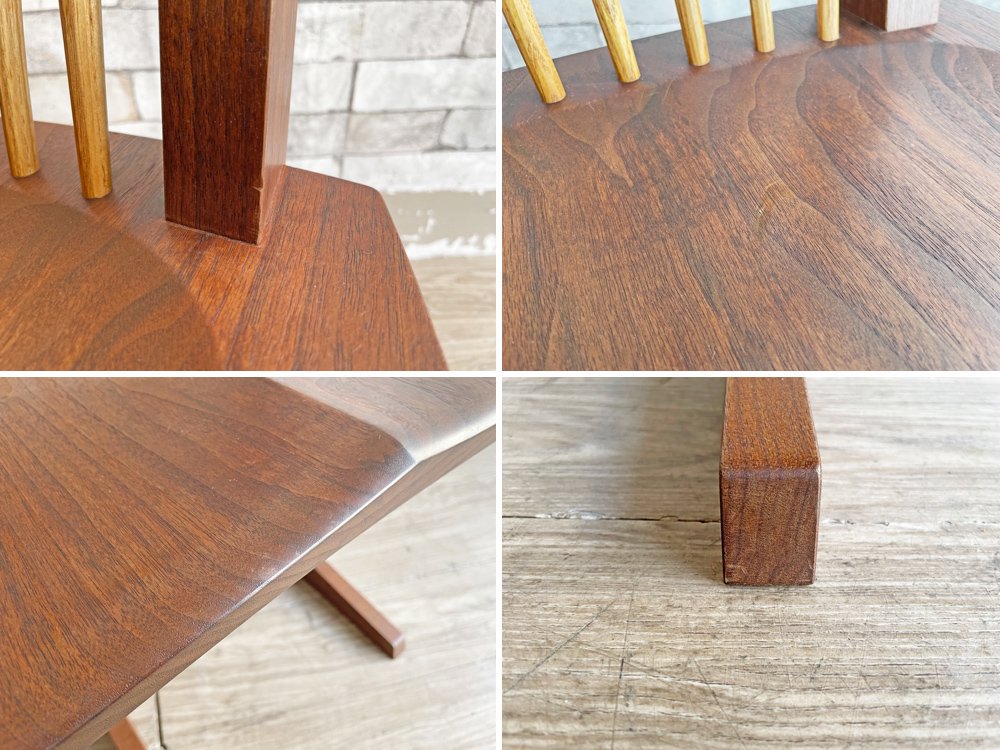 桜製作所 コノイドチェア CN101 CONOID CHAIR ジョージ・ナカシマ George Nakashima ダイニングチェア ラウンジチェア ウォールナット無垢材 焼印有 D ●