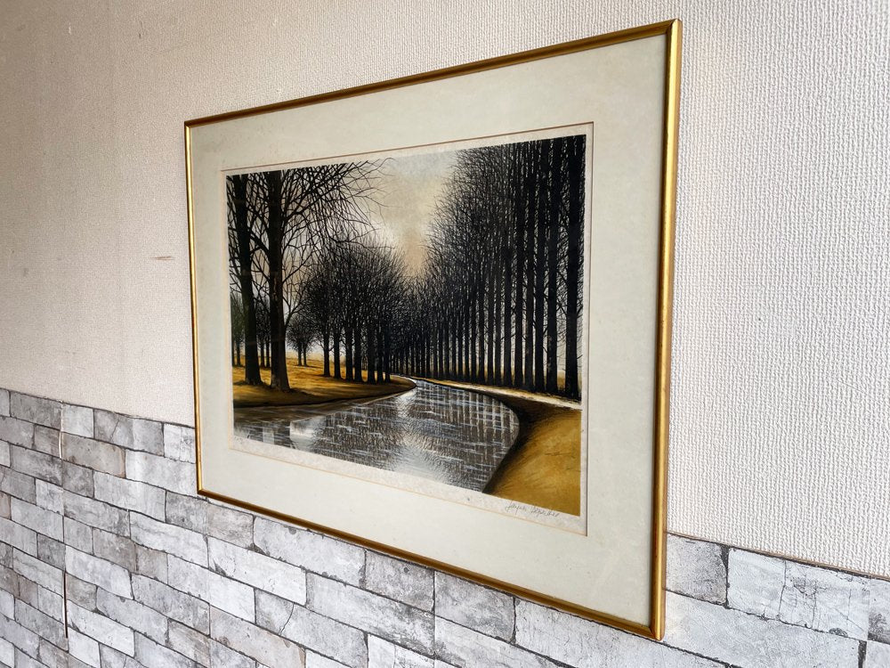 ジャック デペルト Jacques Deperthes リトグラフ Le Canal EA13/15 版画 風景画 額装品 箱付  ●