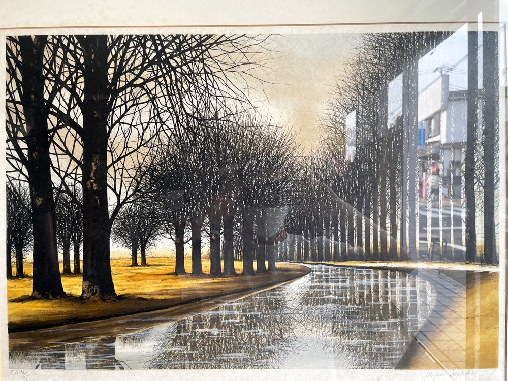 ジャック デペルト Jacques Deperthes リトグラフ Le Canal EA13/15 版画 風景画 額装品 箱付  ●