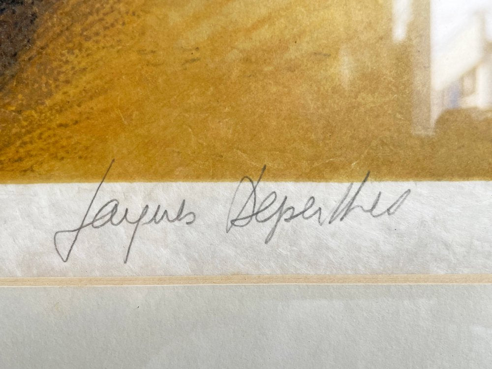 ジャック デペルト Jacques Deperthes リトグラフ Le Canal EA13/15 版画 風景画 額装品 箱付  ●