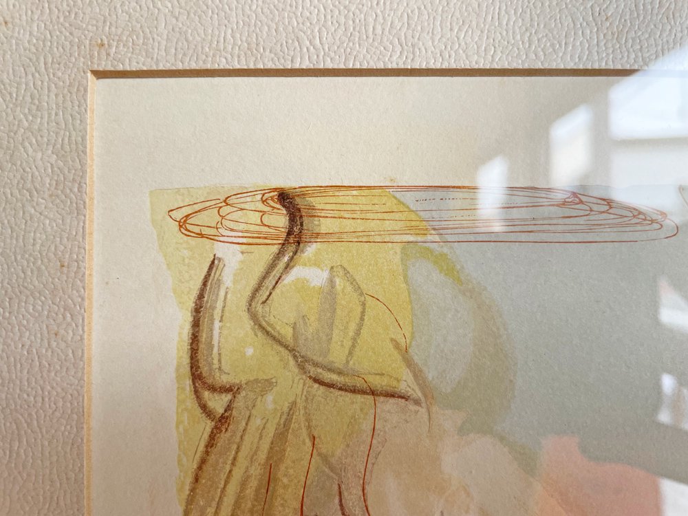 サルバドール ダリ Salvador Dali 神曲より The Ascent To Venus リトグラフ ベアトリーチェ 人物画 額装品 箱付 ●