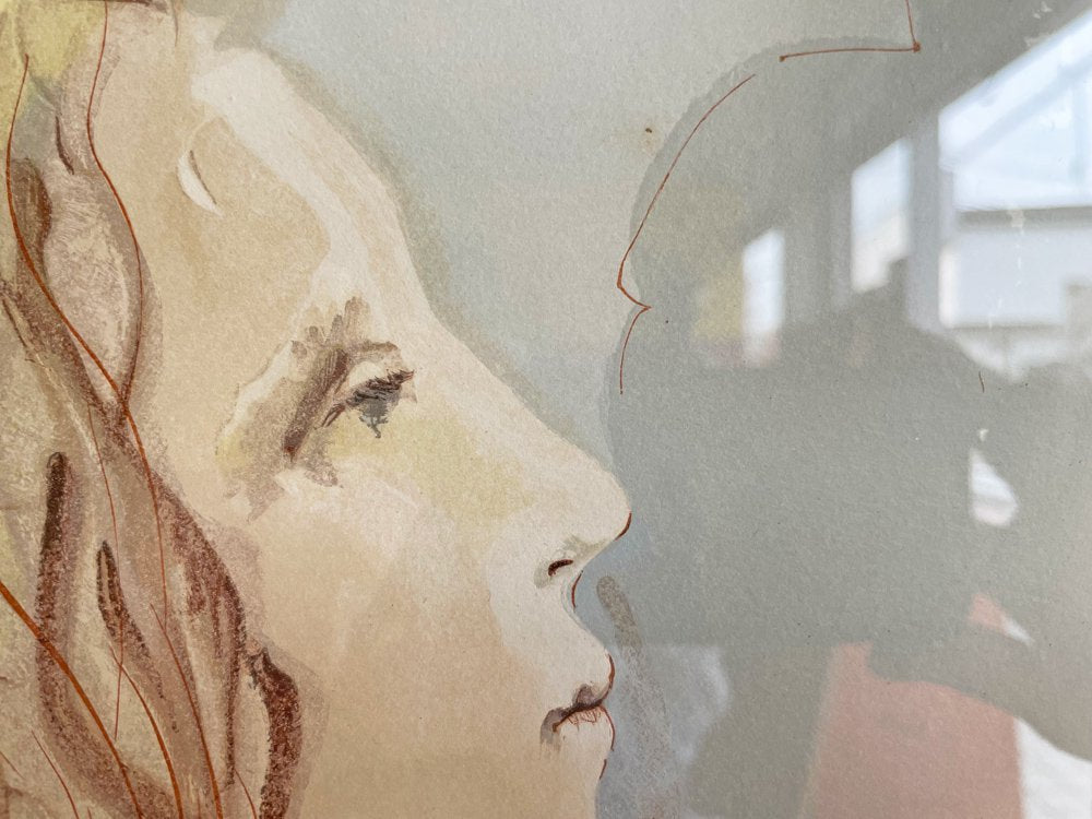 サルバドール ダリ Salvador Dali 神曲より The Ascent To Venus リトグラフ ベアトリーチェ 人物画 額装品 箱付 ●