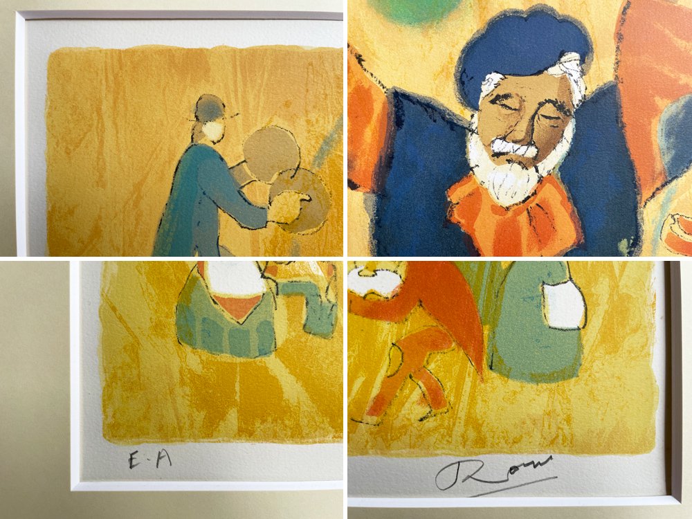 生沢 朗 Rou Ikusawa オリジナル リトグラフ THE MUSICAL 石版画 2枚セット 第EA番 箱付 ●
