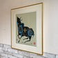 池田満寿夫 善光寺の牛 リトグラフ 額装品 箱付き 7/100 ●