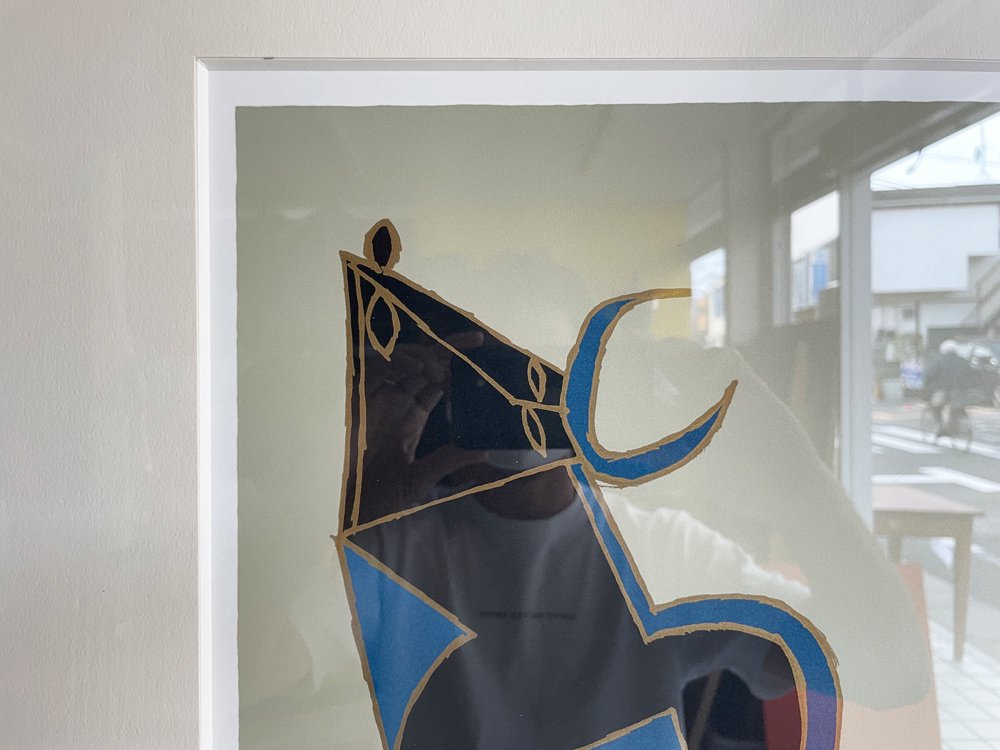 池田満寿夫 善光寺の牛 リトグラフ 額装品 箱付き 7/100 ●