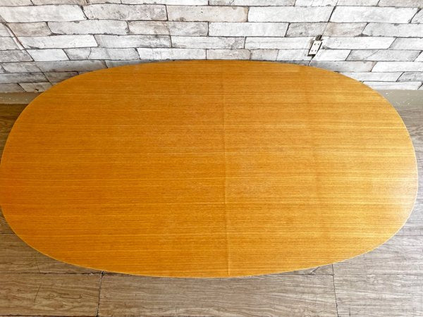 無印良品 MUJI 座テーブル オーバル ローテーブル プライウッド タモ材 W140 ナチュラル 廃番 ●