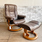 エコーネス EKORNES メイフェア Mayfair ストレスレスチェア stressless リクライニングチェア ＆ オットマン レザー ブラウン Sサイズ 北欧 ノルウェー ●