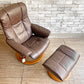 エコーネス EKORNES メイフェア Mayfair ストレスレスチェア stressless リクライニングチェア ＆ オットマン レザー ブラウン Sサイズ 北欧 ノルウェー ●