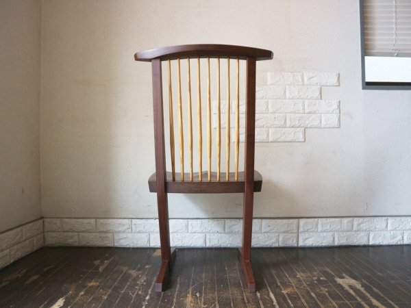 桜製作所 コノイドチェア CN101 CONOID CHAIR ジョージ・ナカシマ George Nakashima ダイニングチェア ラウンジチェア ウォールナット無垢材 焼印有 ◎