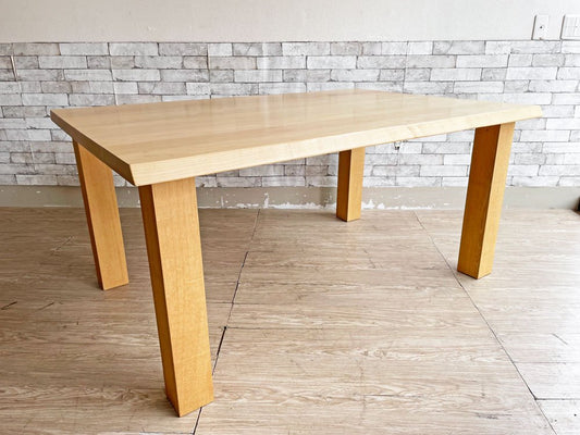 柏木工 KASHIWA メイプル×ナラ無垢材 ダイニングテーブル W150 ナチュラルスタイル ●